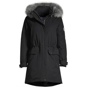 Lands’ End Women's Expedition Down Waterproof Winter Parka Coat black